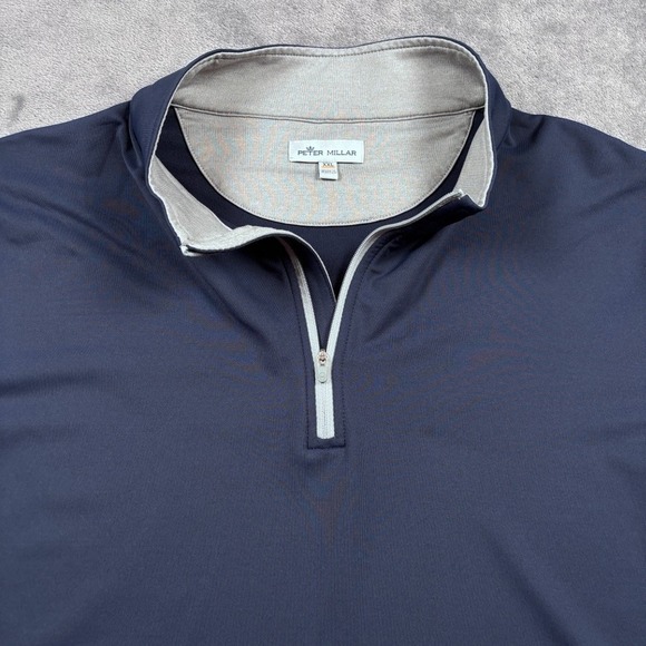 Peter Millar Other - Peter Millar Pullover Mens 2XL Blue 1/4 Zip XXL Golf Crown Sport Perth Stretch